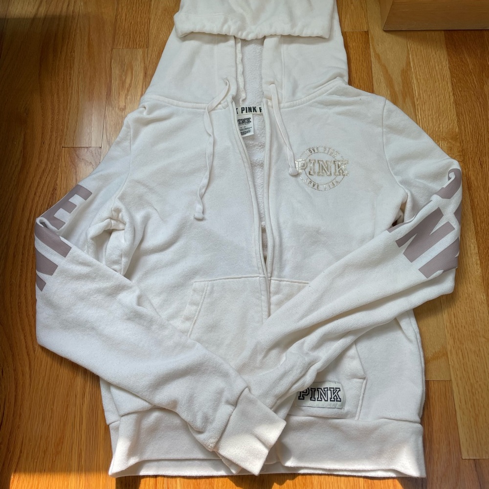 Everyday lounge full zip-sweatshirt size small from PINK